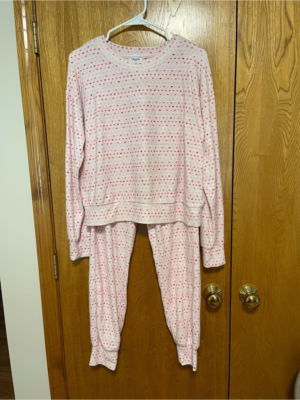Splendid Pink Heart-Print Kids Pajama Set